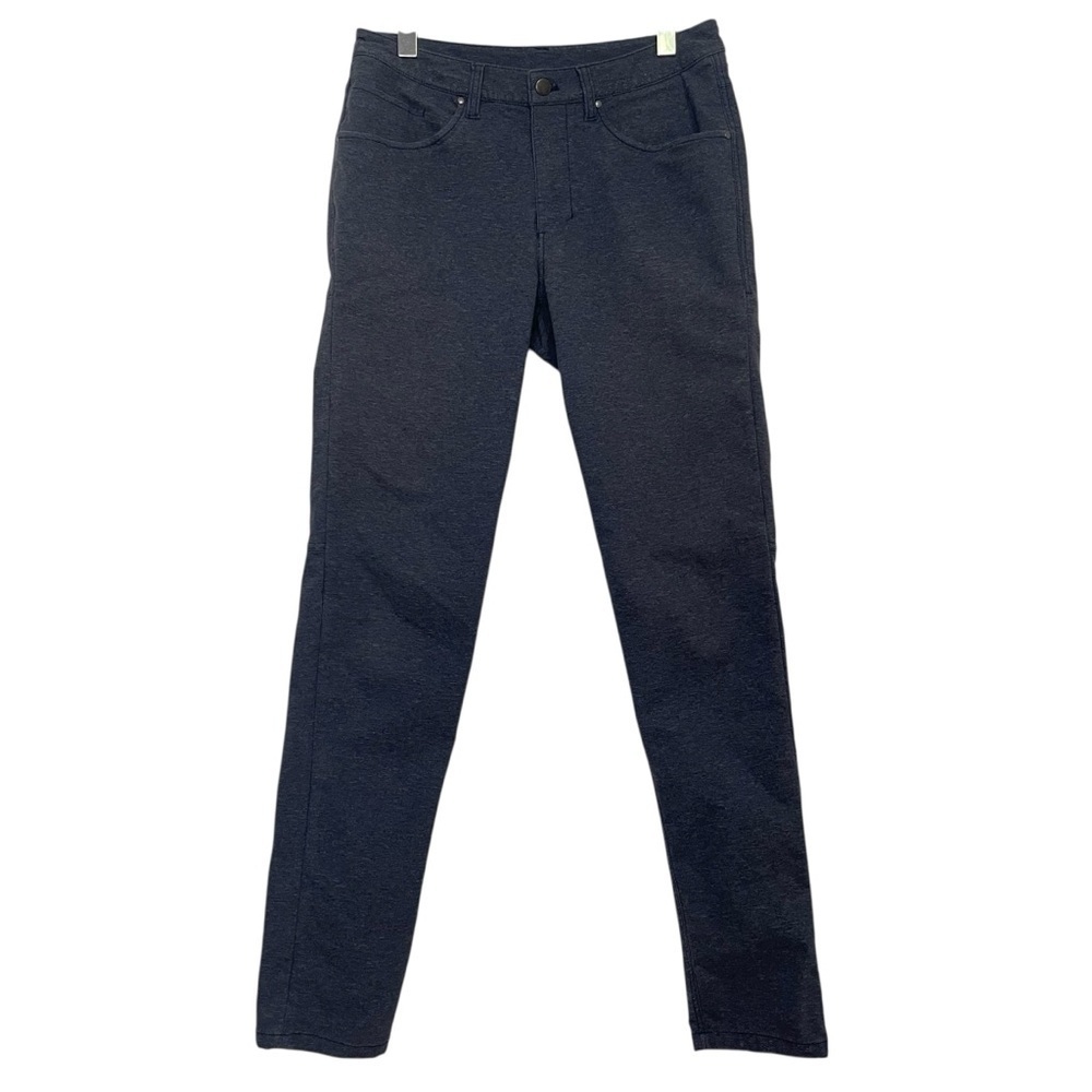Lululemon Pant Men’s 30X33 ABC Slim Fit Tech Canvas Heathered Deep Navy - Picture 3 of 9